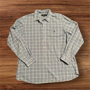 Ralph Lauren Blue And Green Plaid Classic Fit Shirt Men's Size 2XL